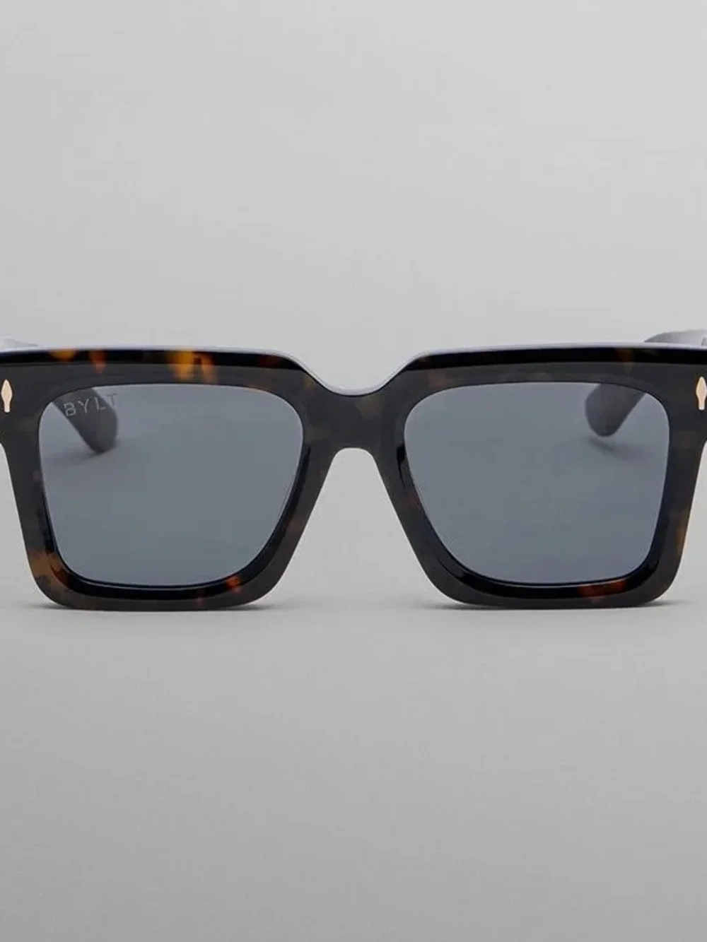 BYLT Basics Tortoiseshell Frame Sunglasses with Dark Gray Lenses